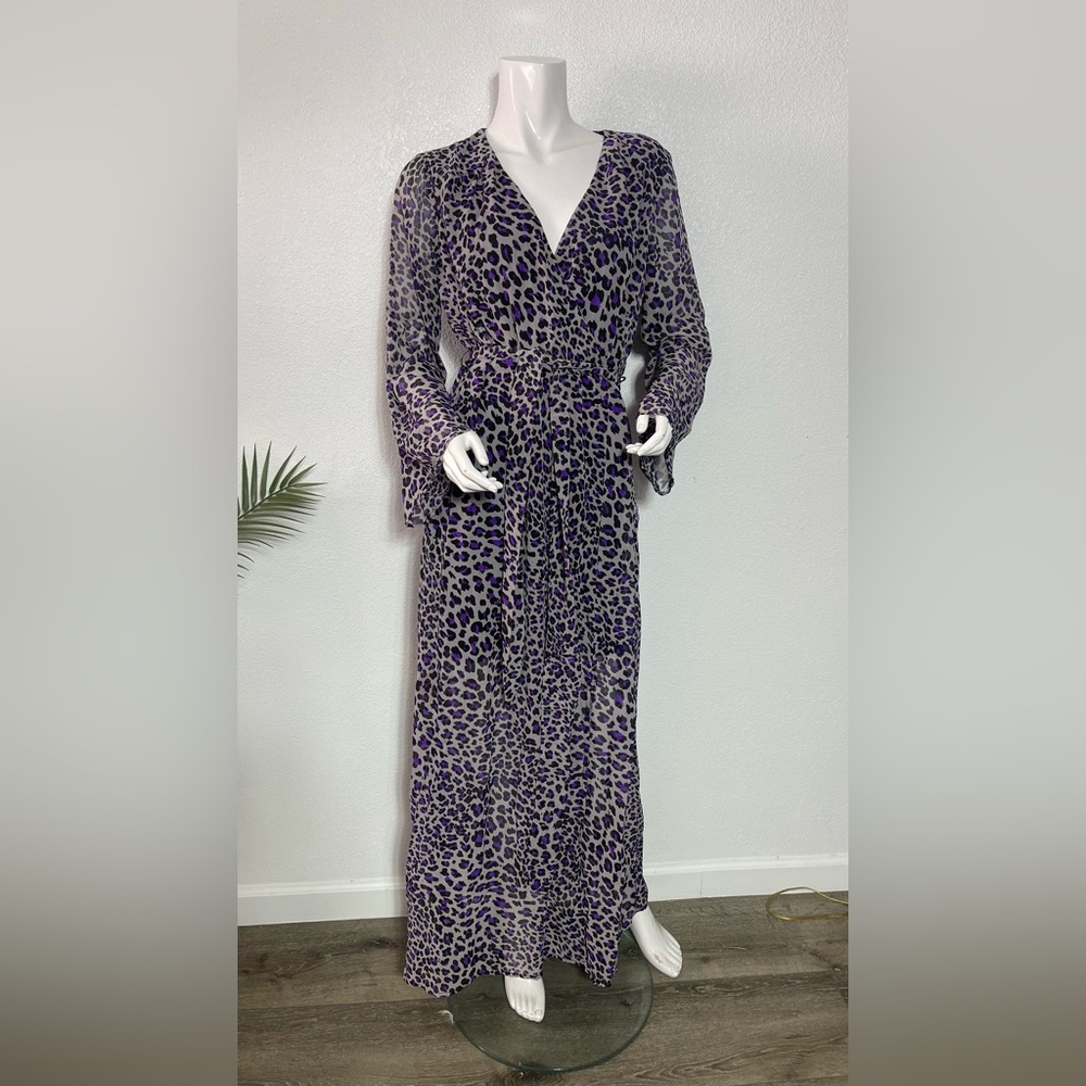 Beige by eci Plush Purple and Black Robe